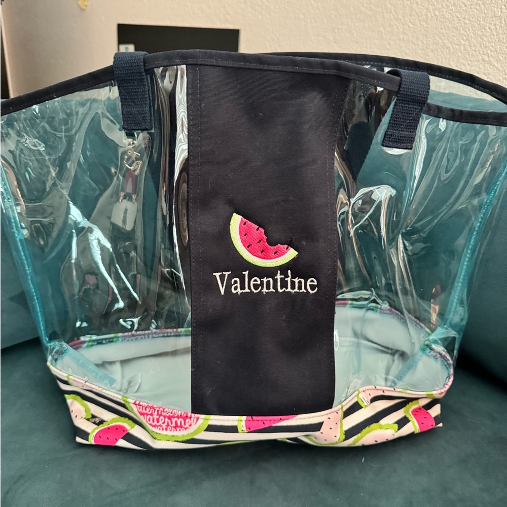Thirty-One In The Clear Tote - Slice of Summer, thermal snacker and pouch